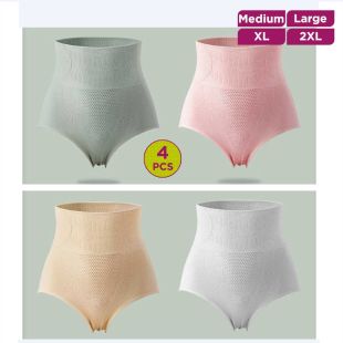 High-Waist Postpartum Inner Shorts Assorted Colors for Women - 4Pcs