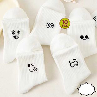 Long Casual Socks for Women - 10 Pairs