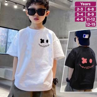 Half-sleeved Loose Cartoon Printed T-shirt for Boys and Girls