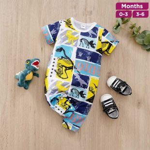 Super Soft Cotton Baby Dinosaur Print Suit