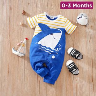 Super Soft Cotton Baby Shark Print Suit