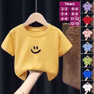 Half-sleeved Solid Color T-shirt for Boys