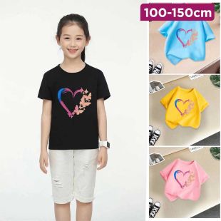 Girls Butterfly Love Short Sleeve T-Shirt