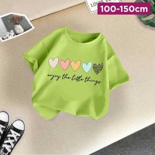 Letter Love Short Sleeve T-Shirt for Boys and Girls