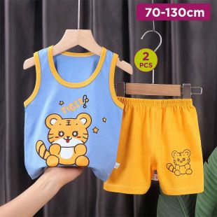 Cotton Summer Shorts 2Pcs Set For Kids