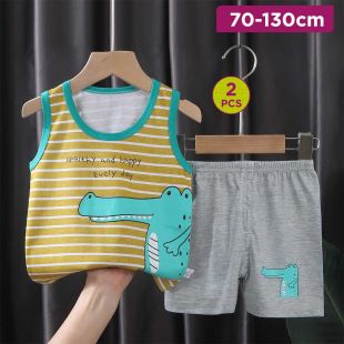 Elegant Cotton Summer Shorts 2Pcs Set For Kids