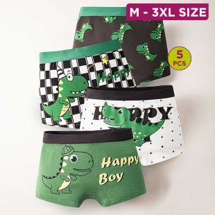 Posh Cotton Underwear with Assorted Designs for Boys - 5Pcs