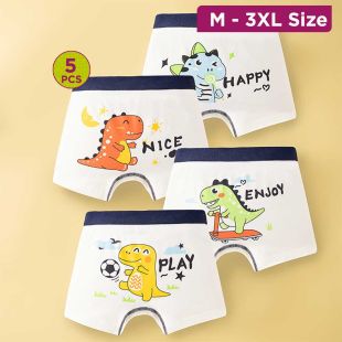 Rich Cotton Underwear with Assorted Designs for Boys - 5Pcs