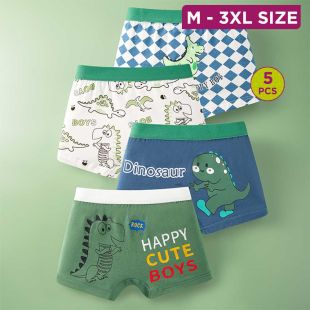 Extravagant Cotton Underwear with Assorted Designs for Boys - 5Pcs
