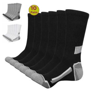 Anti-slip Sports Crew Socks for Men - 10 Pairs