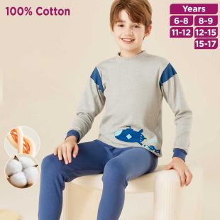 Autumn Cotton Pajama with Long Sleeves for Boys