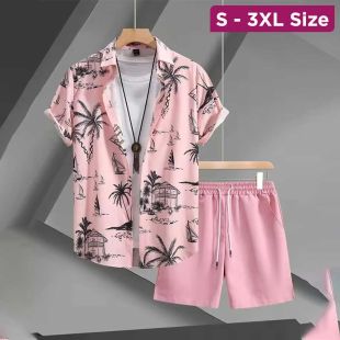 Extravagant Men's Summer Casual Shirt and Shorts Set