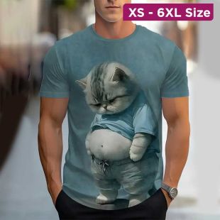 Summer Cartoon Design Short Sleeve T-Shirt For Men