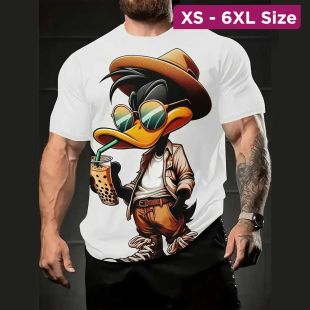 Summer Short-Sleeve Cartoon T-Shirt For Men