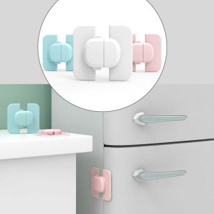 قفل أمان للأطفال للثلاجة وموزع المياه - 3 قطع