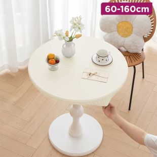 Luxury Elastic Leather Round Dining Table Cover