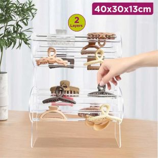 Rotary Acrylic Headband Display Organizer - 2 Layers