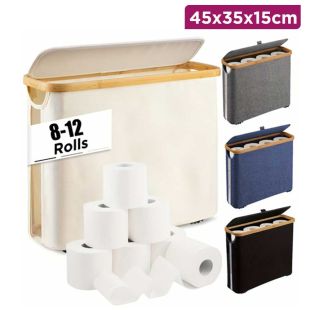 Multifunction Foldable Tissue Storage Basket with Lid