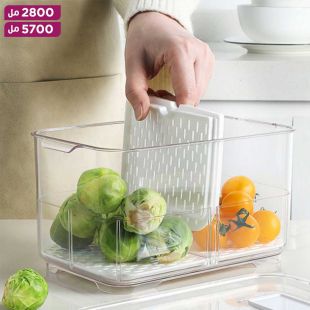 علبة شفافة للفاكهة والخضروات بالثلاجة