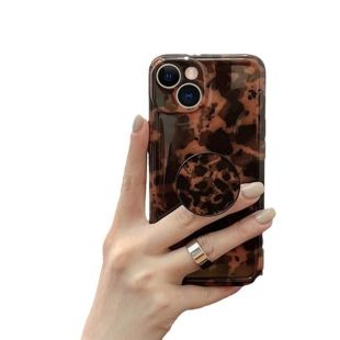 غطاء حماية بطبعة جلد النمر مع ستاند لأجهزة آيفون