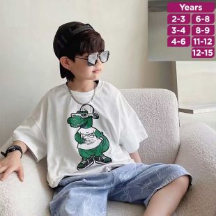 Printed Boys' Cotton Short-Sleeved T-Shirt 