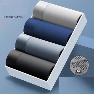 شورت داخلي مريح بألوان متنوعة للرجال - 4 حبة