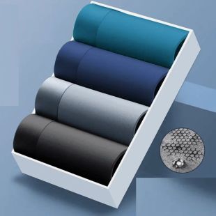 شورت داخلي مريح بألوان متنوعة للرجال - 4 حبة