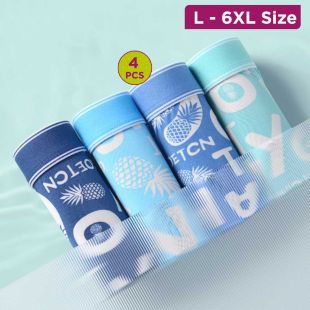 Classy Summer Comfortable Underwear Assorted Colors for Men - 4Pcs