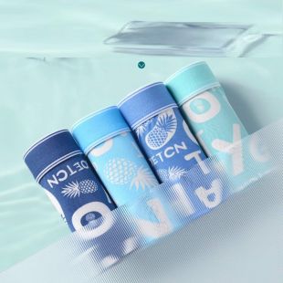 شورت داخلي مريح بألوان متنوعة للرجال - 4 حبة