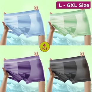 Premium Summer Comfortable Underwear Assorted Colors for Men - 4Pcs