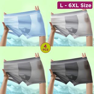Polished Summer Comfortable Underwear Assorted Colors for Men - 4Pcs