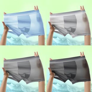 شورت داخلي مريح بألوان متنوعة للرجال - 4 حبة