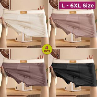 Refined Summer Comfortable Underwear Assorted Colors for Men - 4Pcs