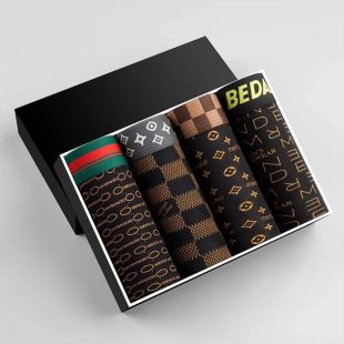 شورت داخلي مريح بألوان متنوعة للرجال - 4 حبة