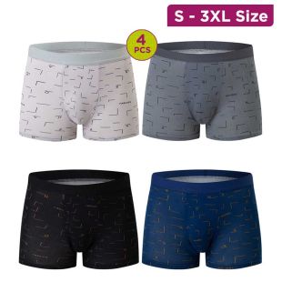 Stylish Comfortable Underwear Assorted Colors for Men - 4Pcs