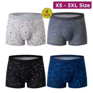 Loose Sports Comfortable Underwear Assorted Colors for Men - 4Pcs