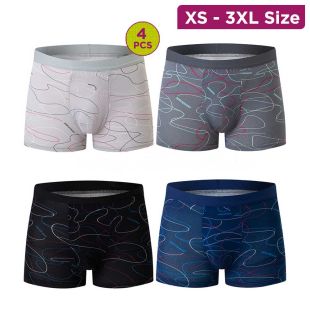 Elegant Loose Sports Underwear Assorted Colors for Men - 4Pcs
