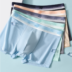 شورت داخلي شبكي مضاد للبكتيريا بألوان متنوعة للرجال - 5 حبة