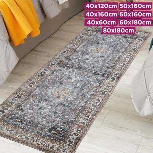 Elegant Retro Pattern Long Thin Anti-Slip Carpet