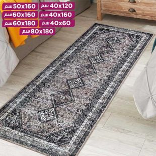 سجادة طولية نحيفة مضادة للانزلاق بطبعة ريترو فاخرة