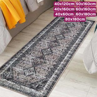Luxurious Retro Pattern Long Thin Anti-Slip Carpet