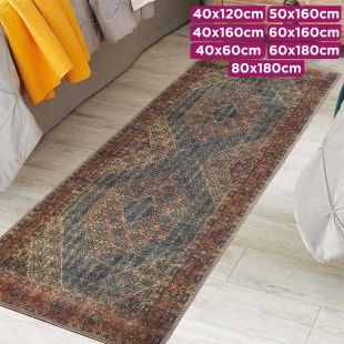 Stylish Retro Pattern Long Thin Anti-Slip Carpet