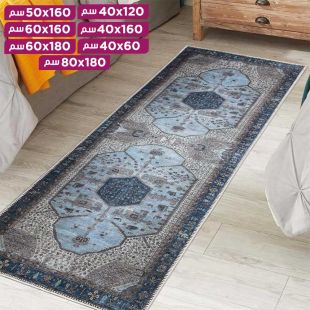 سجادة طولية نحيفة مضادة للانزلاق بطبعة ريترو فاخرة