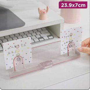 Transparent Desk Note & Photo Holder with Ruler