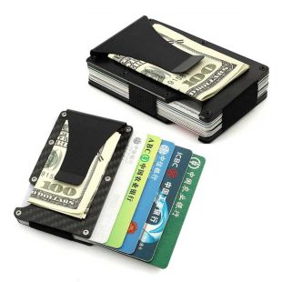 Sleek Card Wallet with Metal Clip