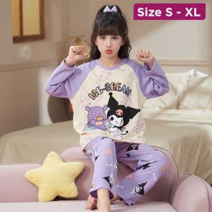 Elegant Autumn Long-Sleeve Cotton Pajama For Girls