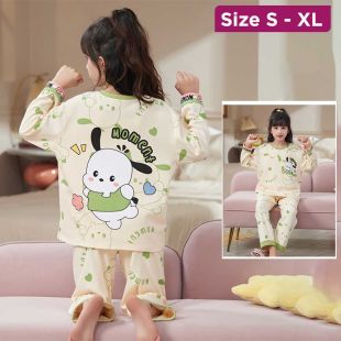 Long-Sleeve Autumn Cotton Pajama For Girls
