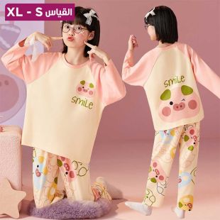 بيجامة خريفي من القطن بأكمام طويلة للبنات