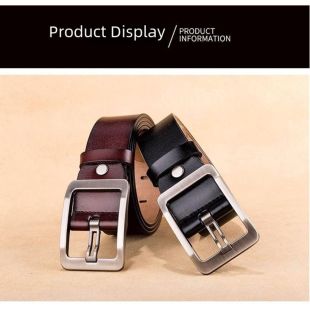 حزام جلد متين كاجوال للرجال