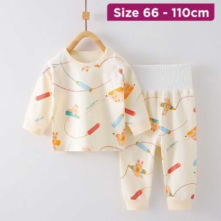 Elegant Autumn Cotton Korean Design Pajama Set For Kids